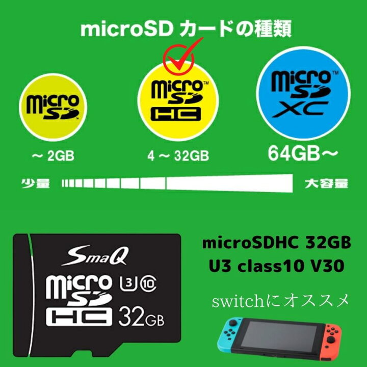 楽天市場】【応援価格】sdカード 32gb u3 2個セット 高耐久 マイクロsdカード Class10 ドラレコsdカード 防犯カメラ向け スイッチsdカード 音楽 高耐久 ハイスペック microsdhc switch sdカード 32GB U3/A2 4Kビデオ撮影 一眼レフカメラ SmaQ スマQ 新品 アダプタ 法人 ... 楽天市場】【応援価格】sdカード 32gb u3 2個セット 高耐久 マイクロsdカード Class10 ドラレコsdカード 防犯カメラ向け スイッチsdカード 音楽 高耐久 ハイスペック microsdhc switch sdカード 32GB U3/A2 4Kビデオ撮影 一眼レフカメラ SmaQ スマQ 新品 アダプタ 法人 ...