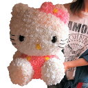 プロポーズ 彼女 キティ ミニローズ 花束風ギフト ダイヤモンド レインボーローズ プリザーブドフラワー入りギフト ケース付き kitty