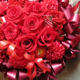 還暦祝い フラワーギフト プリザーブドフラワー 赤バラいっぱい プリザーブドフラワー ◆還暦祝いプレゼント・記念日の贈り物におすすめのフラワーギフト