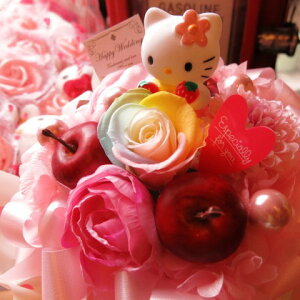 キティ フラワーギフト 花 レインボーローズ プリザーブドフラワー プリザーブドフラワー入り ケース付き ◆誕生日プレゼント・記念日の贈り物におすすめのフラワーギフト