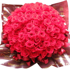 プロポーズ 花束風 フラワーギフト プリザーブドフラワー 赤バラ 108本 30×40cmケース付き