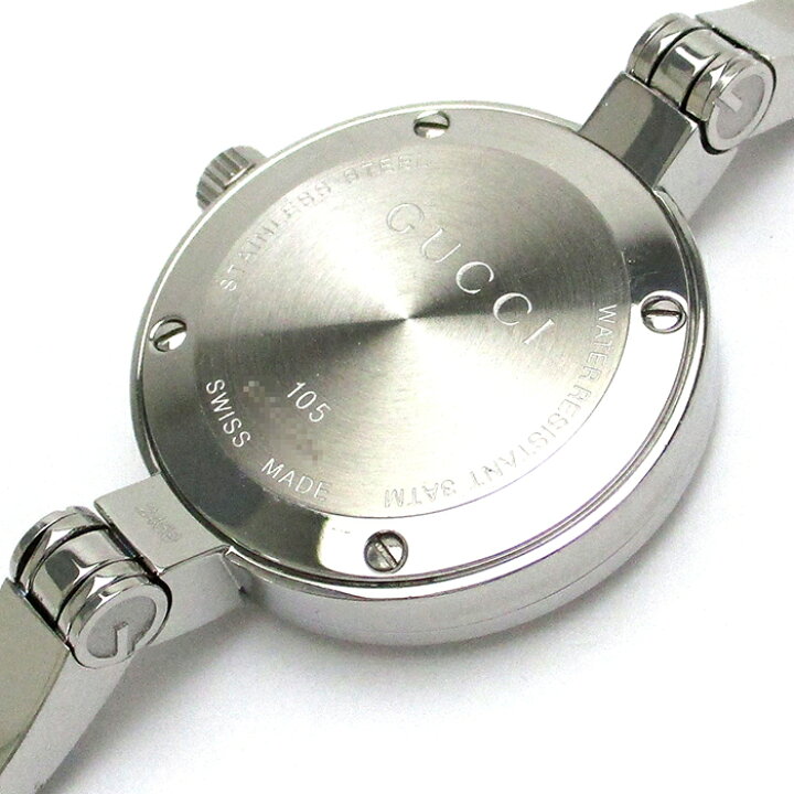 楽天市場】【中古】グッチ 時計 バングルウォッチ レディース ロゴ 白  