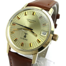 【中古】ロンジン ウルトロニック メンズ 音叉時計 ゴールド 6312 LONGINES ULTRONIC クォーツ 稼動品