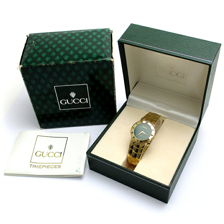 楽天市場】【中古】グッチ クラシック ゴールド レディース グリーン  
