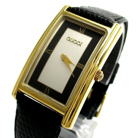 【中古】グッチ 時計 カーブレクタンギュラー ユニセックス ゴールド 2600M BOX GUCCI 腕時計 メンズ レディース