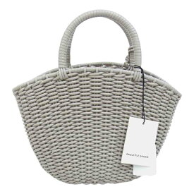 beautiful people ビューティフルピープル ハンドバッグ TUBE KNITTING BASKET S チューブ ニット バスケット グレー系 F 【新古品】【未使用】 レディース【中古】