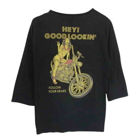 ROAR ロアー HEY! GOODLOOKIN バック プリント 長袖 Tシャツ ブラック系 3 メンズ【古着】【中古】