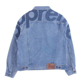 Supreme シュプリーム デニムジャケット 22ss Inset Logo Denim Trucker Jacket インセットロゴ デニムトラッカー ジャケット ウォッシュブルー S メンズ【古着】【中古】