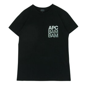 A.P.C. アーペーセー BAM BAM ロゴ ショートスリーブ 半袖 Tシャツ カットソー トルコ製 ブラック系 S レディース【古着】【中古】