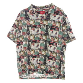 Supreme シュプリーム 23SS magazine s/s shirt マルチカラー 総柄 シャツ マルチカラー系 L メンズ【古着】【中古】