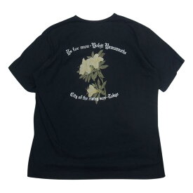Y's Yohji Yamamoto ワイズ ヨウジヤマモト Tシャツ Y's for men ワイズフォーメン フラワー バック プリント 半袖 Tシャツ ブラック系 3 メンズ【古着】【中古】