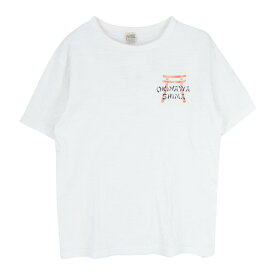 Buzz Rickson's バズリクソンズ OKINAWA SHIMA バックプリント 半袖 Tシャツ ホワイト系 L メンズ【古着】【中古】