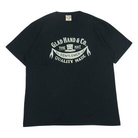 GLADHAND & Co. グラッドハンド RICH COMPANY リッチ カンパニー 半袖 クルーネック Tシャツ ブラック系 XL メンズ【古着】【中古】