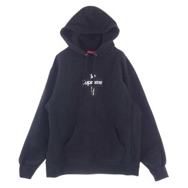 Supreme シュプリーム パーカー 20AW Cross Box Logo Hooded Sweatshirt クロス ボックスロゴ フーデッド スウェット シャツ プルオーバー パーカー ブラック系 M メンズ【古着】【中古】