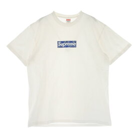 Supreme シュプリーム Tシャツ 19AW Bandana Box Logo Tee バンダナ ボックスロゴ プリント 半袖 Tシャツ ホワイト系 L メンズ【古着】【中古】