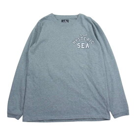 HYSTERIC GLAMOUR ヒステリックグラマー WDS-HYS-3-07 × WIND AND SEA ウィンダンシー 3rd LS T SHIRT ロゴ プリント 長袖 Tシャツ グレー系 S メンズ【古着】【中古】