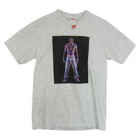 Supreme シュプリーム Tシャツ 20SS Tupac Hologram Tee 2PAC ツーパック ホログラム フォト プリント 半袖 Tシャツ グレー系 S【美品】【中古】