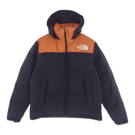 THE NORTH FACE ノースフェイス ダウンジャケット ND92235R GTX GORE-TEX ゴアテックス レザー ヌプシ ダウン ジャケット ブラック系 S メンズ【古着】【中古】