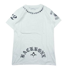 BACKBONE バックボーン BB09SS-C21 THE BASIS ザベイシス ロゴ プリント 半袖 Tシャツ ホワイト系 M メンズ【古着】【中古】