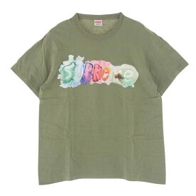 Supreme シュプリーム Tシャツ 23SS Watercolor Tee ウォーターカラー 半袖 Tシャツ グリーン系 M メンズ【古着】【中古】