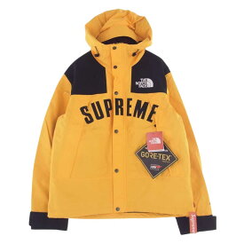 Supreme シュプリーム ジャケット 19SS NP11901I × The North Face Arc Logo Mountain Parka ノースフェイス アーチ ロゴ マウンテン パーカー ジャケット イエロー系 ブラック系 USA:M 【新古品】【未使用】 メンズ【古着】【中古】