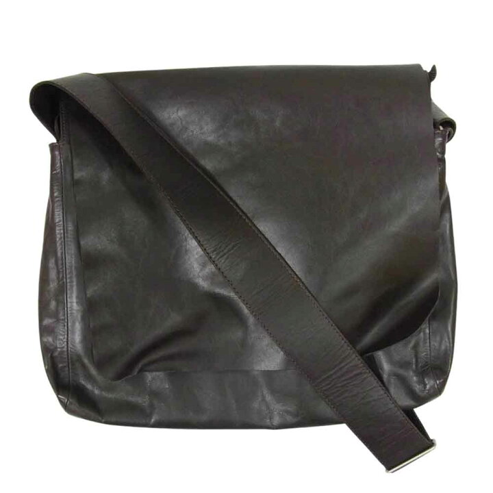 m0851 レザーショルダーバッグBROWN