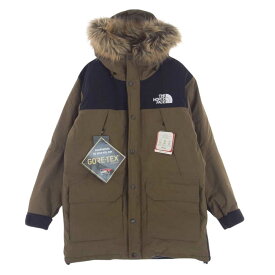 THE NORTH FACE ノースフェイス ダウンジャケット ND91835 MOUNTAIN DOWN COAT マウンテン ダウン コート カーキ系 M 【極上美品】 メンズ【古着】【中古】