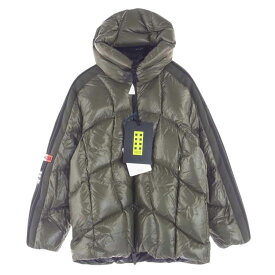 MONCLER モンクレール ジャケット × ADIDAS ORIGINALS アディダス BEISER JACKET サイドライン ダウン ジャケット カーキ系 1 【新古品】【未使用】 メンズ【古着】【中古】