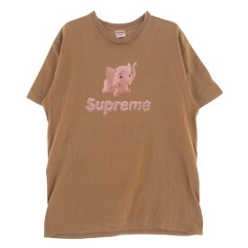 Supreme シュプリーム Tシャツ 17SS Elephant Tee エレファント プリント 半袖 Tシャツ ブラウン系 XL メンズ【古着】【中古】