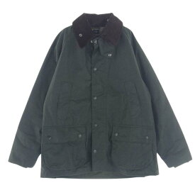 Barbour バブアー ジャケット 231MWX0018 BEDALE ビデイル ワックス オイルド コットン ブルゾン ジャケット ダークグリーン系 38 【極上美品】 メンズ【古着】【中古】