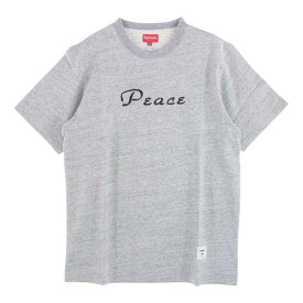 Supreme シュプリーム Tシャツ 18AW Peace S/S Top ロゴ プリント 半袖 Tシャツ グレー系 M 【新古品】【未使用】 メンズ【古着】【中古】