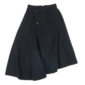 MOUSSY マウジー 010EAB11-5250 ASYMMETRY WRAP パネル切替 アシンメトリー ラップスカート ブラック系 2 レディース【古着】【中古】