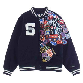 Supreme シュプリーム 20SS New Era MLB Varsity Jacket ニューエラ メジャーリーグ バーシティ ジャケット スタジャン ネイビー系 L 【新古品】【未使用】 メンズ【古着】【中古】