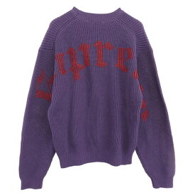 Supreme シュプリーム 25SS Old English Printed Sweater オールドイングリッシュロゴ バックロゴプリント ニット セーター パープル系 M 【美品】 メンズ【古着】【中古】