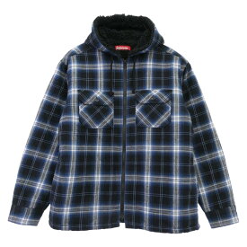 Supreme シュプリーム 25AW Lined Zip Up Hooded Flannel Shirt ラインド ジップ アップ フード フランネル シャツ フーディー パーカー ブルー系 マルチカラー系 S メンズ【古着】【中古】