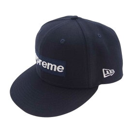 Supreme シュプリーム キャップ 21AW × New Era No Comp Box Logo ニューエラ キャップ ノー コンプ ボックスロゴ キャップ ネイビー系 58.7cm 【極上美品】 メンズ【中古】