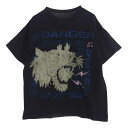 CACTUS JACK カクタスジャック Travis Scott FOR FRAGMENT DANGER TEE フラグメント 半袖 Tシャツ ブラック系 L メンズ【古着】【中古】