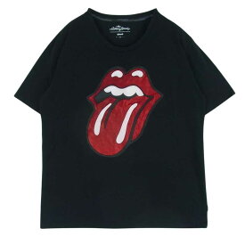 glamb グラム GB0120 RS01 The Rolling Stones ザ ローリングストーンズ リップ&タン プリント 半袖 Tシャツ ブラック系 2 メンズ【古着】【中古】