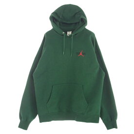 Supreme シュプリーム 24AW NIKE Jordan Hooded Sweatshirt ナイキ ジョーダンロゴ刺繍 プルオーバー パーカー グリーン系 L メンズ【古着】【中古】