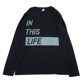 ティーアールフォーサスペンション tr.4 suspension Tシャツ IN THIS LIFE TEE インディスライフ プリント 長袖 Tシャツ ロンT ブラック ブラック系 M メンズ【古着】【中古】