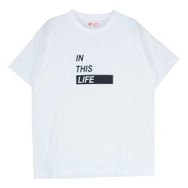 ティーアールフォーサスペンション tr.4 suspension IN THIS LIFE TEE インディスライフ プリント 半袖 Tシャツ ホワイト系 L メンズ【古着】【中古】