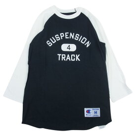 ティーアールフォーサスペンション tr.4 suspension チャンピオン SUSPENSION 4 TRACK 長袖 Tシャツ ブラック系 M メンズ【古着】【中古】