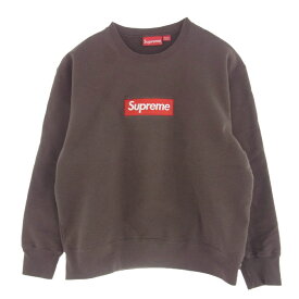 Supreme シュプリーム 22AW Box Logo Crewneck ボックスロゴ クルネック スウェットシャツ ブラウン系 S メンズ【古着】【中古】