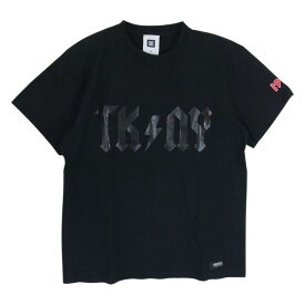 SWAGGER スワッガー Tシャツ SWGT-3026 TKNY ロゴ プリント Tシャツ 半袖 ブラック系 M メンズ【古着】【中古】
