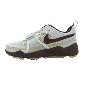 NIKE ナイキ HQ3073-100 × TRAVIS SCOTT トラヴィススコット ZOOM FIELD JAXX ズーム フィールド ジャックス スニーカー ホワイト系 ブラウン系 27cm 【新古品】【未使用】 メンズ【中古】
