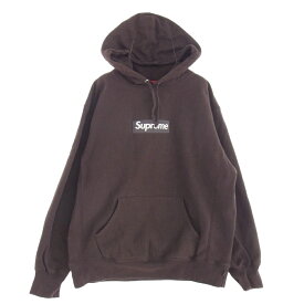 Supreme シュプリーム 21AW Box Logo Hooded Sweatshirt ボックスロゴ フーデット スウェット パーカー ブラウン系 M メンズ【古着】【中古】