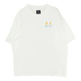 NIKE ナイキ DM2843-100 × UNION JORDAN BRAND FUTURE IS NOW SS USEDダメージ加工 ユニオン ジョーダン ブランド フューチャー イズ ナウ ショートスリーブ 半袖 Tシャツ ホワイト系 XL メンズ【古着】【中古】