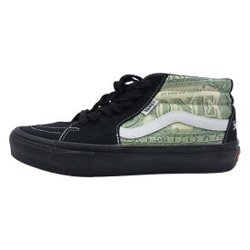 Supreme シュプリーム 23SS VN0A5FCGBMA × VANS DOLLAR SKATE GROSSO MID ダラー スケートグロッソ ミッドカット スニーカー ブラック系 グリーン系 25.5cm メンズ【中古】