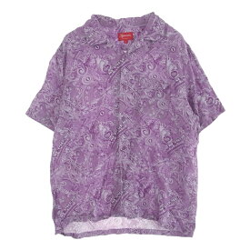 Supreme シュプリーム 23SS Dollar S/S Shirt ドル総柄 レーヨン オープンカラー 半袖シャツ パープル系 L メンズ【古着】【中古】