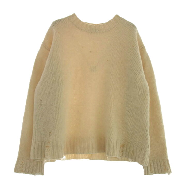 楽天市場】UNUSED アンユーズド US1925 3g crew neck damage knit 